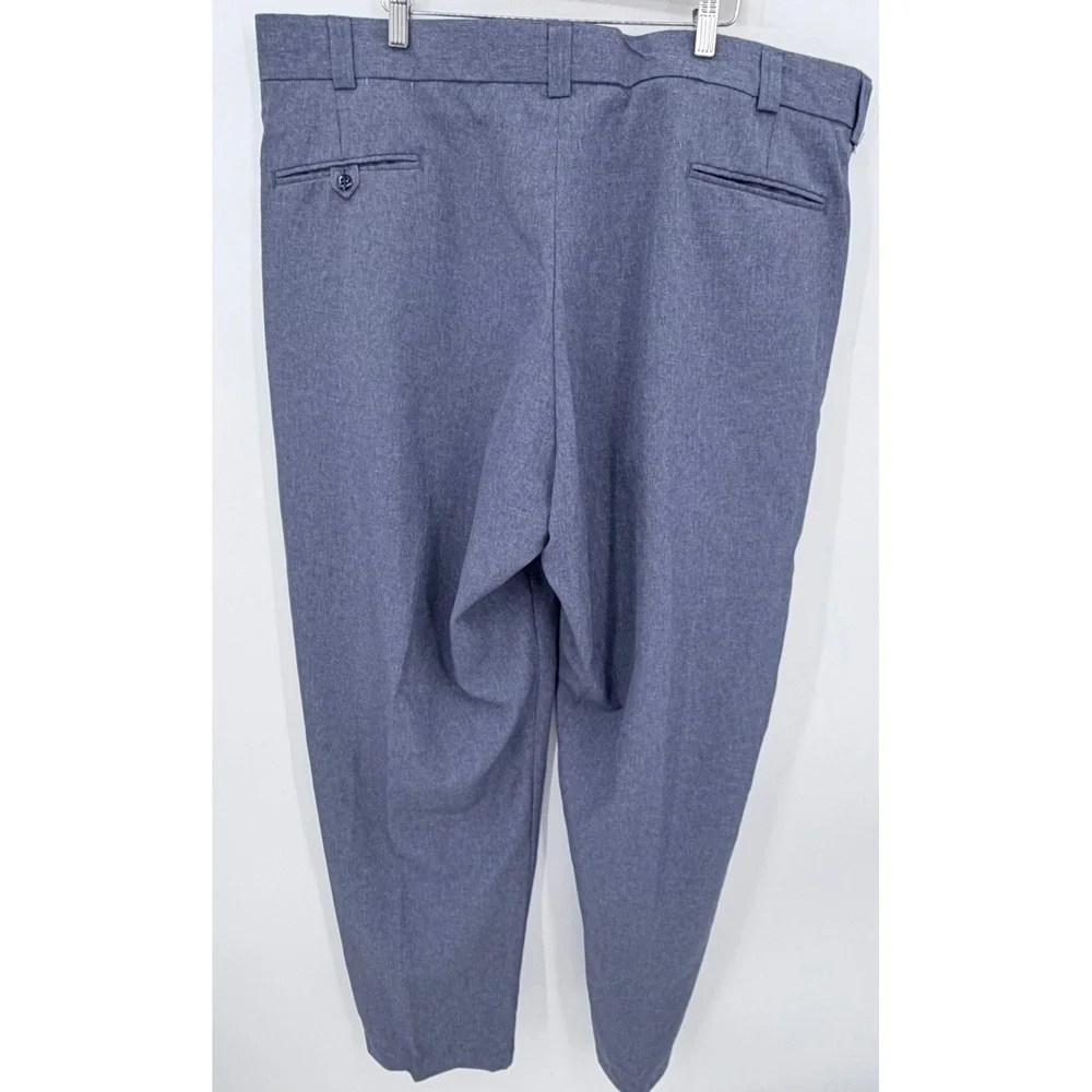 A+ School Apparel Dress Pants Mens 46 Blue USPS Spec Made in USA Flat Front